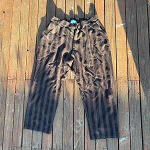 Big Bud Press Work Pants in Black and Brown Stripes